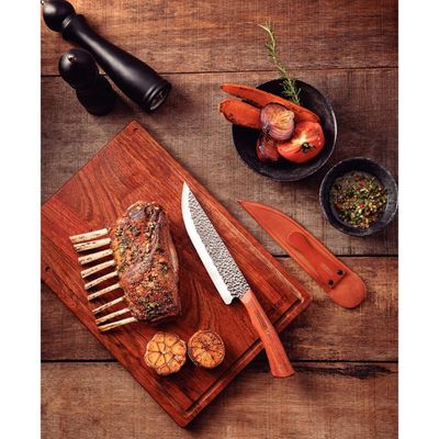 Faca para Carne Tramontina Nômade Aço Inox Cabo Madeira com Bainha de Couro 8"