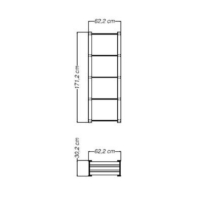 Estante para Livros com 6 Prateleiras Modulare Natural Tramontina 91620020