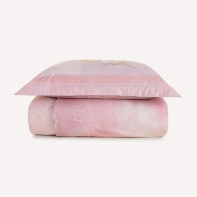 Colcha Infantil Solteiro com Porta-travesseiro Karsten 200 Fios Princesinha Solteiro / Rosa