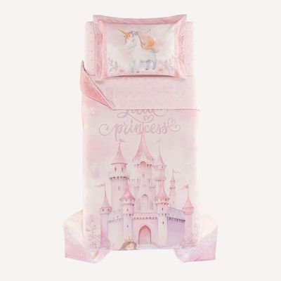 Colcha Infantil Solteiro com Porta-travesseiro Karsten 200 Fios Princesinha Solteiro / Rosa