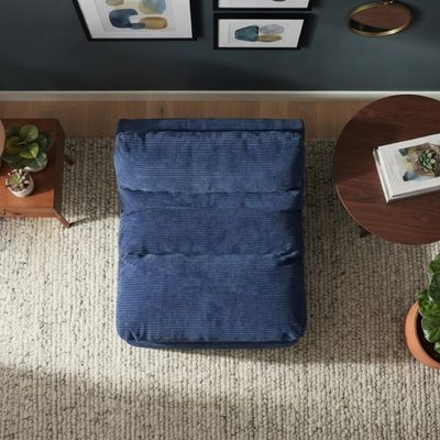 Sofá Compactado Plush 1 Lugar Cazedis Azul Escuro