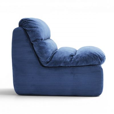 Sofá Compactado Plush 1 Lugar Cazedis Azul Escuro