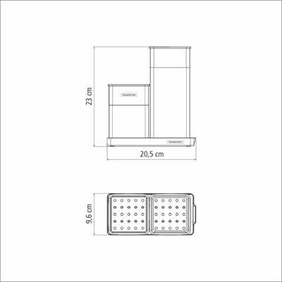 Organizador Multiúso Tramontina Aço Inox e Poliestireno Simétrico