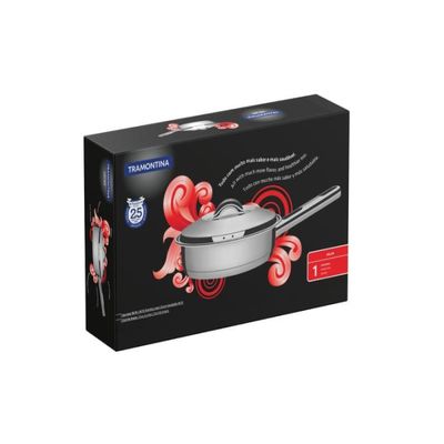 Frigideira Aço Inox com Cabo e Tampa SOLAR 20cm Tramontina 62500200