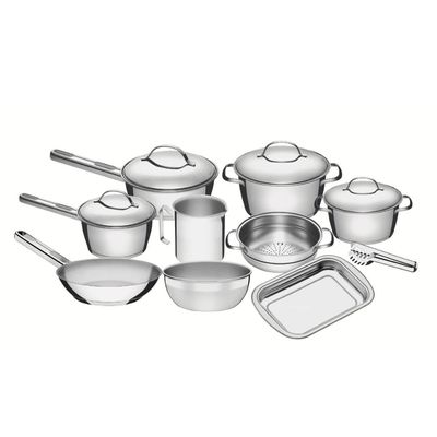 Jogo de Panelas Tramontina Allegra 10 Peças Aço Inox Indução
