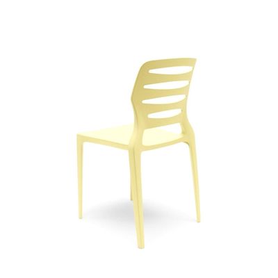 Cadeira Ville Amarelo Primavera Empilhável em Polipropileno Plaxmetal