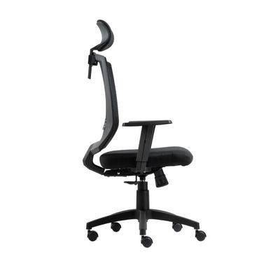 Cadeira para Escritório Presidente Giratória Ergonômica New Opus Roal Preto Encosto em Tela