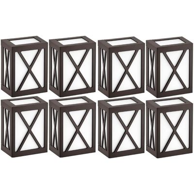 Kit 8 Luminárias Arandelas X Parede Marrom Interno Externo Onix Dital