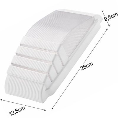 Jogo 8 Arandelas Face Lente Transparente E27 Branco Externa Interna Jardim Hall Termoplástico Luminá