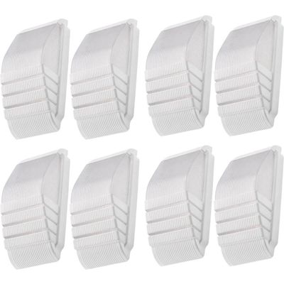 Jogo 8 Arandelas Face Lente Transparente E27 Branco Externa Interna Jardim Hall Termoplástico Luminá