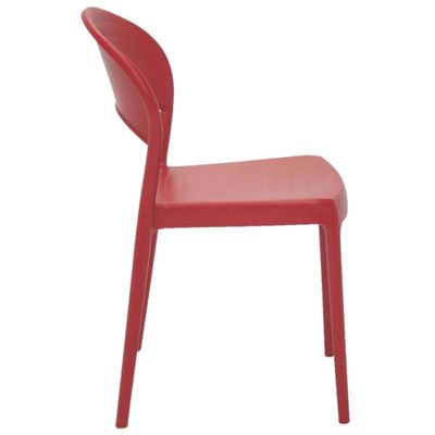 Conjunto 4 Cadeiras Plásticas Vermelha Summa Sissi Tramontina 182 kg Cozinha