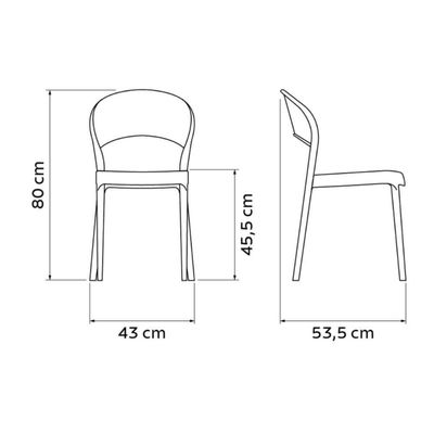 Conjunto 4 Cadeiras Plásticas Vermelha Summa Sissi Tramontina 182 kg Cozinha