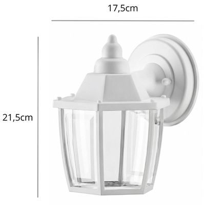 Conjunto 2 Luminárias Arandelas Parede Branca Dital Heritage Clássica Área Externa Interna Muro Branco