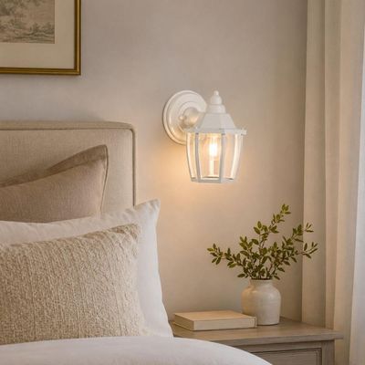 Conjunto 2 Luminárias Arandelas Parede Branca Dital Heritage Clássica Área Externa Interna Muro Branco
