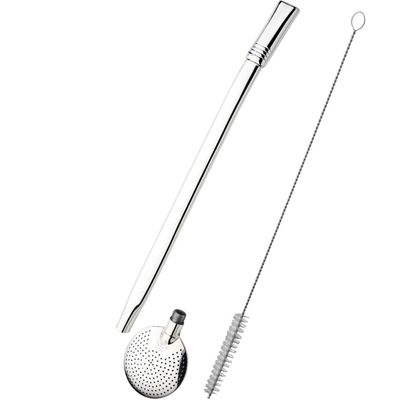Bomba Inox Desmontável Chata Lisa Chupeta Dupla Bojo Redondo Cano De 8mmx23Cm
