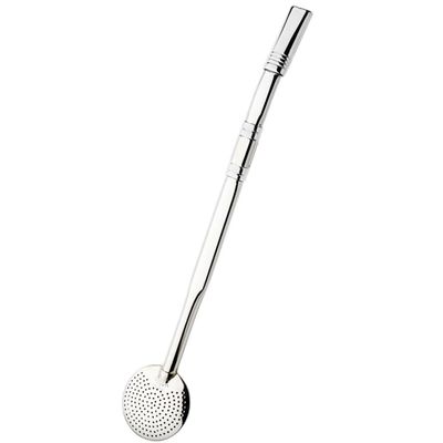 Bomba Inox Chata Com Botão Tubo Chupeta Dupla Bojo Redondo Cano De 8mmx22Cm