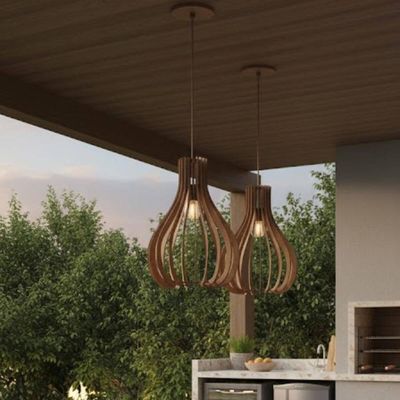Luminária Pendente 131cm 1 Lâmpada Dital Interna Cozinha Jantar Quarto Lustre