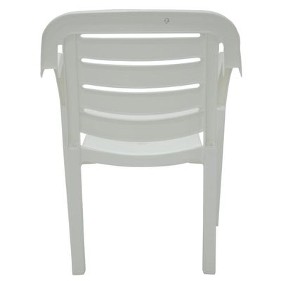 Cadeira Tramontina Miami Branco com Braços Encosto Horizontal em Polipropileno