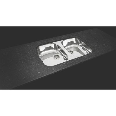 Cuba de Embutir Tramontina Prime Isis 2C 34 BL em Aço Inox Alto Brilho 76 x 44 cm