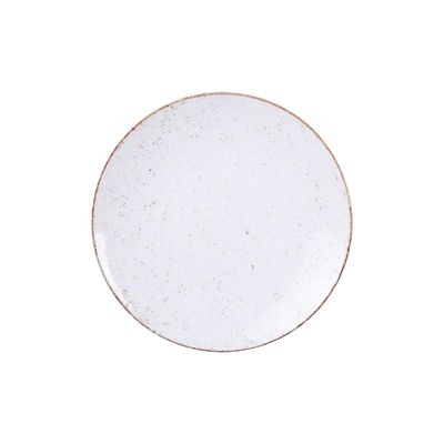 Prato Sobremesa Tramontina Rústico Marrom em Porcelana Decorada 21 cm