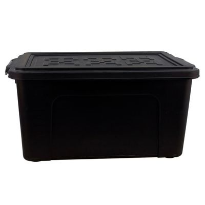 Caixa Organizadora São Bernardo Container em Plástico Preto 70L
