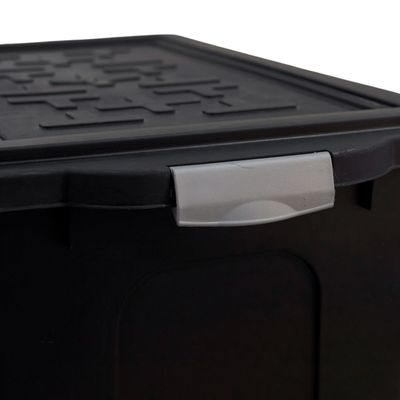 Caixa Organizadora São Bernardo Container em Plástico Preto 70L