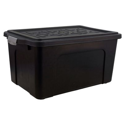 Caixa Organizadora São Bernardo Container em Plástico Preto 70L