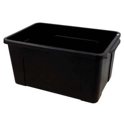 Caixa Organizadora São Bernardo Container em Plástico Preto 70L