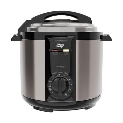 Panela de Pressão Elétrica Wap WPPE2 5L 900W Revestimento Antiaderente Gray Stone Timer Inox / 220V