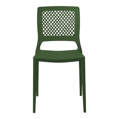 Cadeira Empilhável Vênus Verde Musgo em Polipropileno Acrilys
