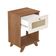 Mesa Lateral Retangular Trama 1 GV Cinamomo e Off White