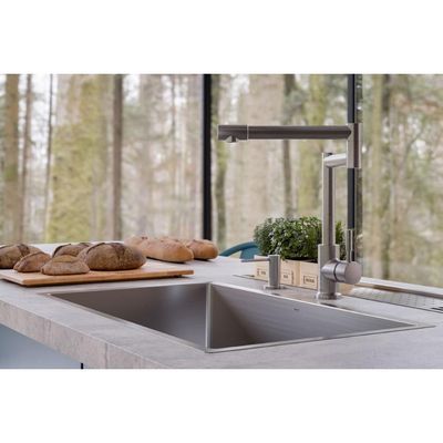 Cuba Docol Bistrô 70x40x20 cm Aço Inox Escovado Acessórios Lixeira Quadrada