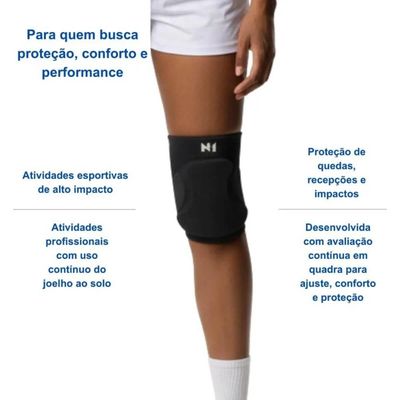 Joelheira Flyer Preto M Knit 3D Sem Costura Eva 12Mm Alta Proteção Impacto Conforto E Liberdade De Movimento Esportes
