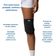 Joelheira Flyer Preto M Knit 3D Sem Costura Eva 12Mm Alta Proteção Impacto Conforto E Liberdade De Movimento Esportes