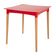 Mesa Tramontina Diana 70 x 70 x 72 cm em Polipropileno Vermelho com Pernas de Madeira