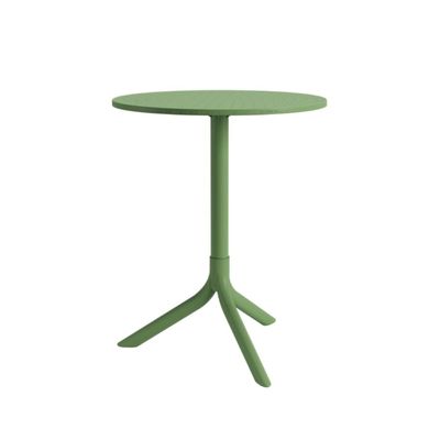 Mesa Redonda Livy Aurah 60x74,5cm Verde Oliva em Polipropileno Plaxmetal