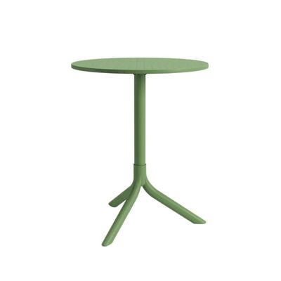 Mesa Redonda Livy Aurah 60x74,5cm Verde Oliva em Polipropileno Plaxmetal