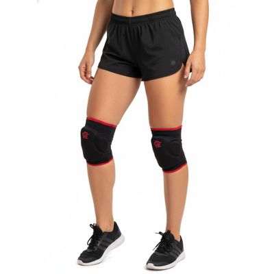 Joelheira Spry Preto M Flamengo Knit 3D Eva 15Mm Alta Proteç