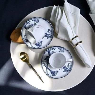 Xícara para Café com Pires Bio Rouxinol 120ml Porto Brasil Cozinha Gourmet Mesa Posta Restaurante