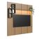 Painel para TV até 55 Polegadas 180cm com Nichos Decorativos e Iluminação em LED Nexus Mel/Grafite