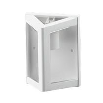 Arandela Triangular Parede Branco E27 Lente Transparente Muro Luminária 20w Dital