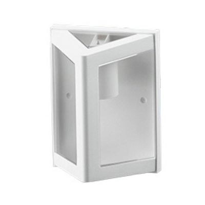 Arandela Triangular Parede Branco E27 Lente Transparente Muro Luminária 20w Dital Bivolt