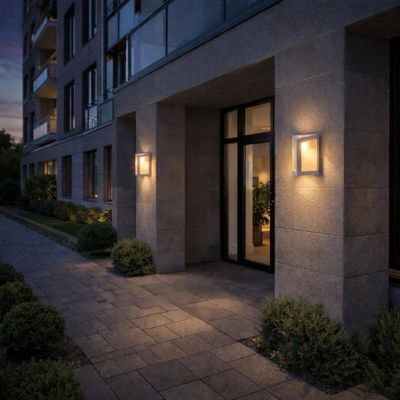 Arandela Triangular Parede Branco E27 Lente Transparente Muro Luminária 20w Dital Bivolt