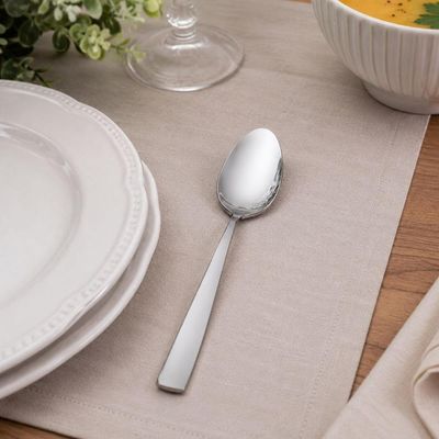 Jogo 24 Colheres de Sopa Mesa Posta Aço Inox 20,5cm Pisa Wol