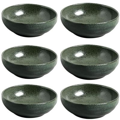 Conjunto 6 Ramekins Pequeno 70ml Cerâmica Porto Brasil Green Verde