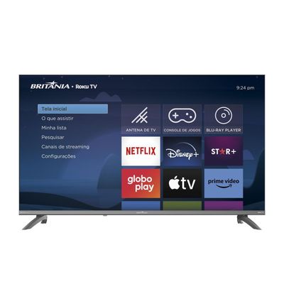 Smart TV 43" Britânia Roku TV HDR10 Dolby Audio B43CRA Bivolt