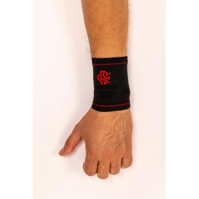 Protetor De Punho Preto Vermelho G Flamengo Compressão
