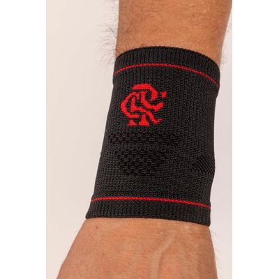 Protetor De Punho Preto Vermelho G Flamengo Compressão
