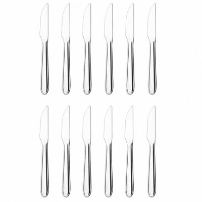 Faca de Mesa Brinox Módena 12 Peças Aço Inox Talheres Churra