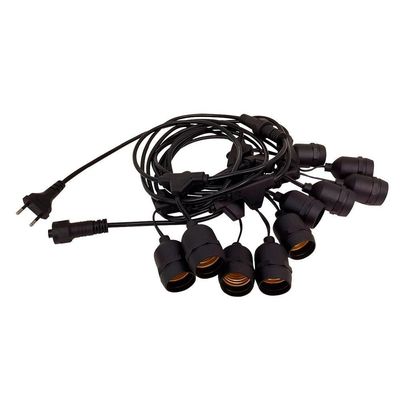 Varal De Luzes 10m Bivolt Com 10 Lâmpadas Azul 220v Foxlux